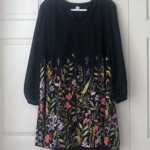 Old Navy - Black Multi Floral Dress - Size M